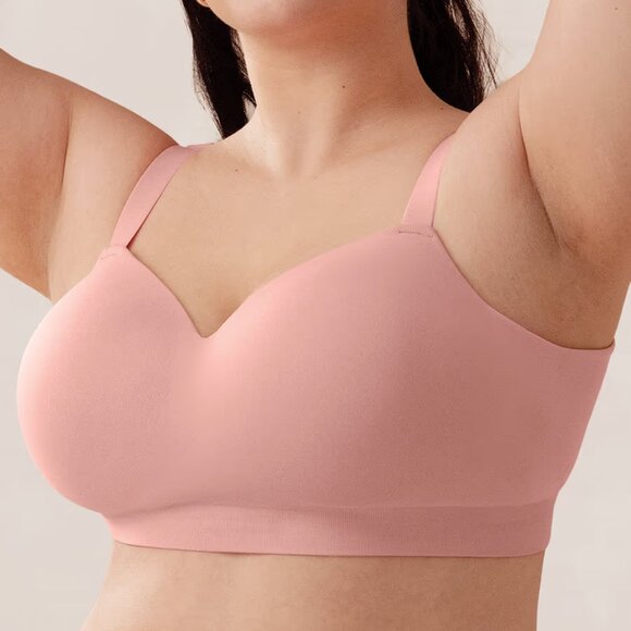 Truekind Supportive Comfort Wireless Shaping Bra - Rose Color - Size L - Picture 1 of 8